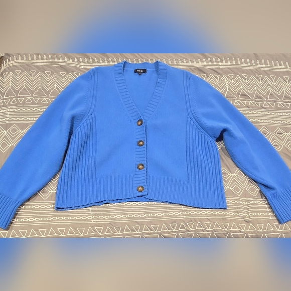 Me+Em Merino Wool And Cashmere Sweater Cardigan Size Medium - Picture 1 of 6